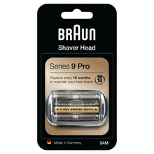 Load image into Gallery viewer, Braun Series 9 Cassette 94M replacement head silver 94MCAS - For all Series 9 Braun shavers - Get a Cut NZ