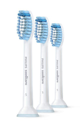 Philips Sonicare Sensitive brush head, White 3 pack HX6053/63 - Get a Cut NZ