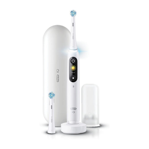 Braun Oral-B iO Series 8 Electric Toothbrush, White Alabaster IOS8W - Get a Cut NZ