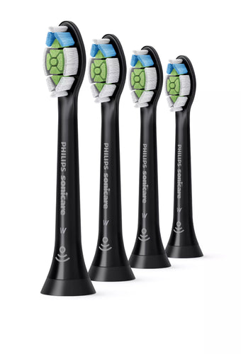 Philips Sonicare W2 Optimal White standard brush heads, Black 4 pack HX6064/96 - Get a Cut NZ